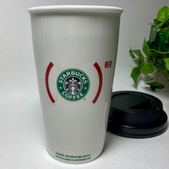 Starbucks 2010 Ceramic 12 oz Travel Tumbler Project Red EUC - Picture 1 of 7